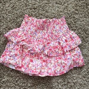 American Threads Floral Ruffle Skirt